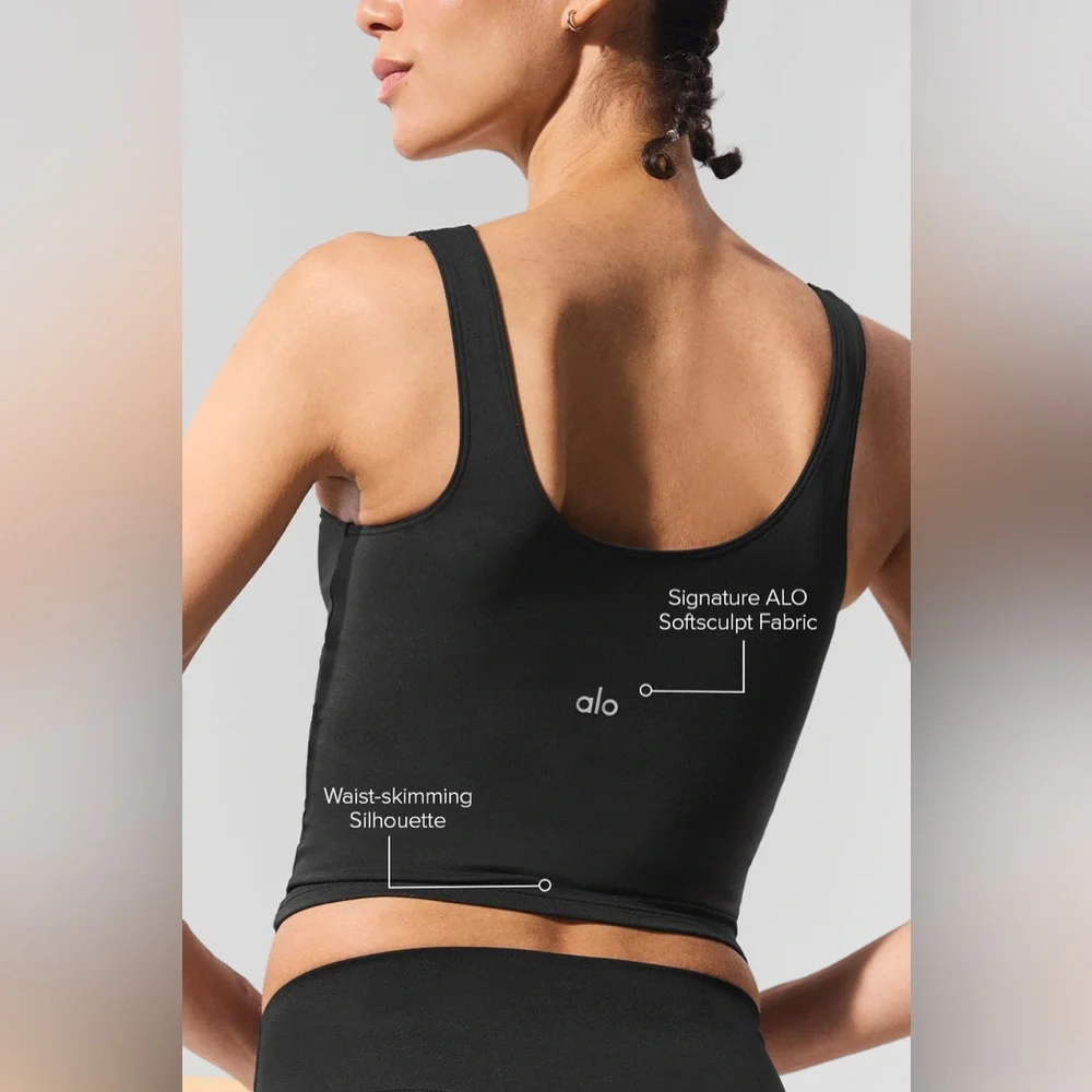 NWT | ALO Yoga | Softsculpt Tank in Black | Sz S - Picture 3 of 4